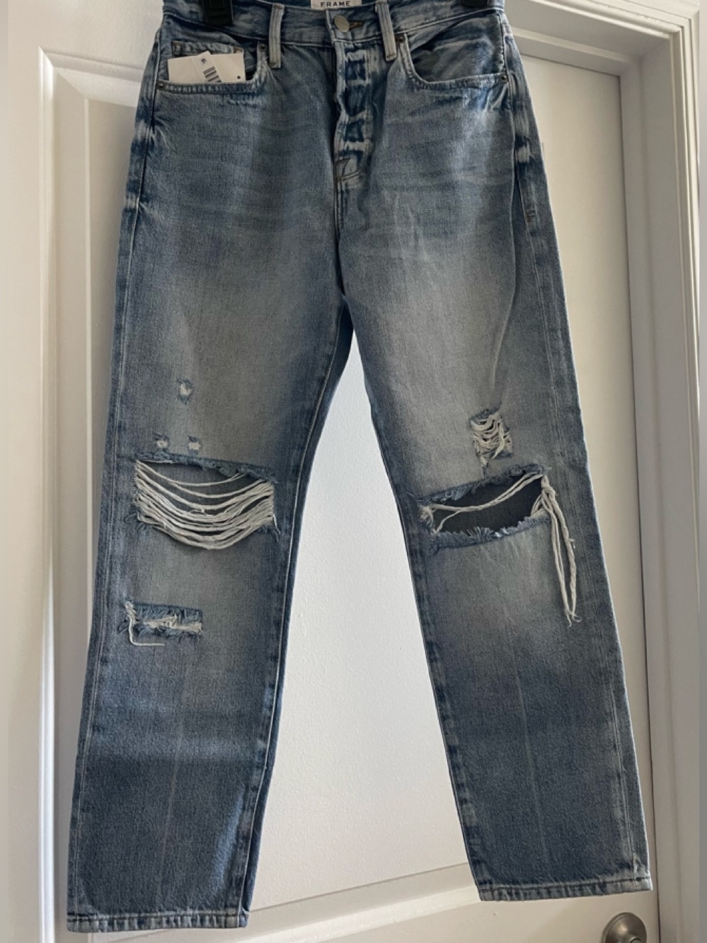 Frame Denim Light Blue Straight Jeans